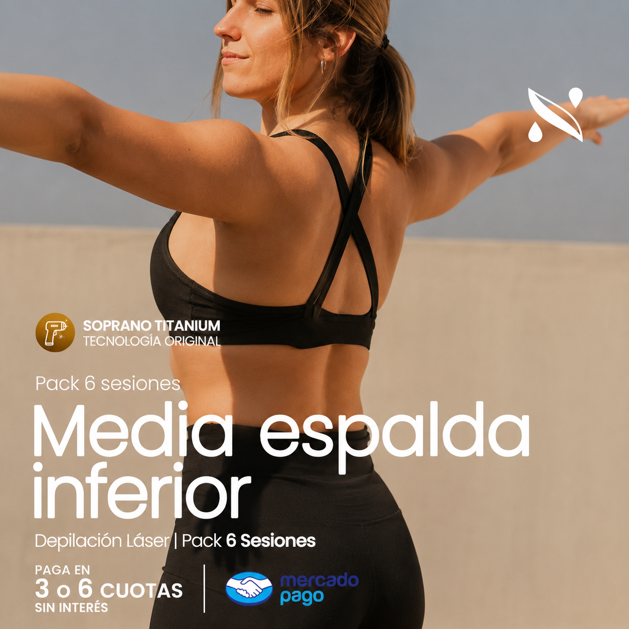 Media espalda inferior 6 Sesiones Mujer