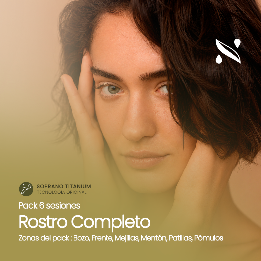 Pack 6 Sesiones Depilación Láser Rostro Completo | Soprano Titanium