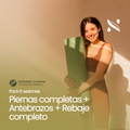 Pack 6 Sesiones Depilación Láser Piernas completas + Antebrazos + Rebaje completo | Soprano Titanium