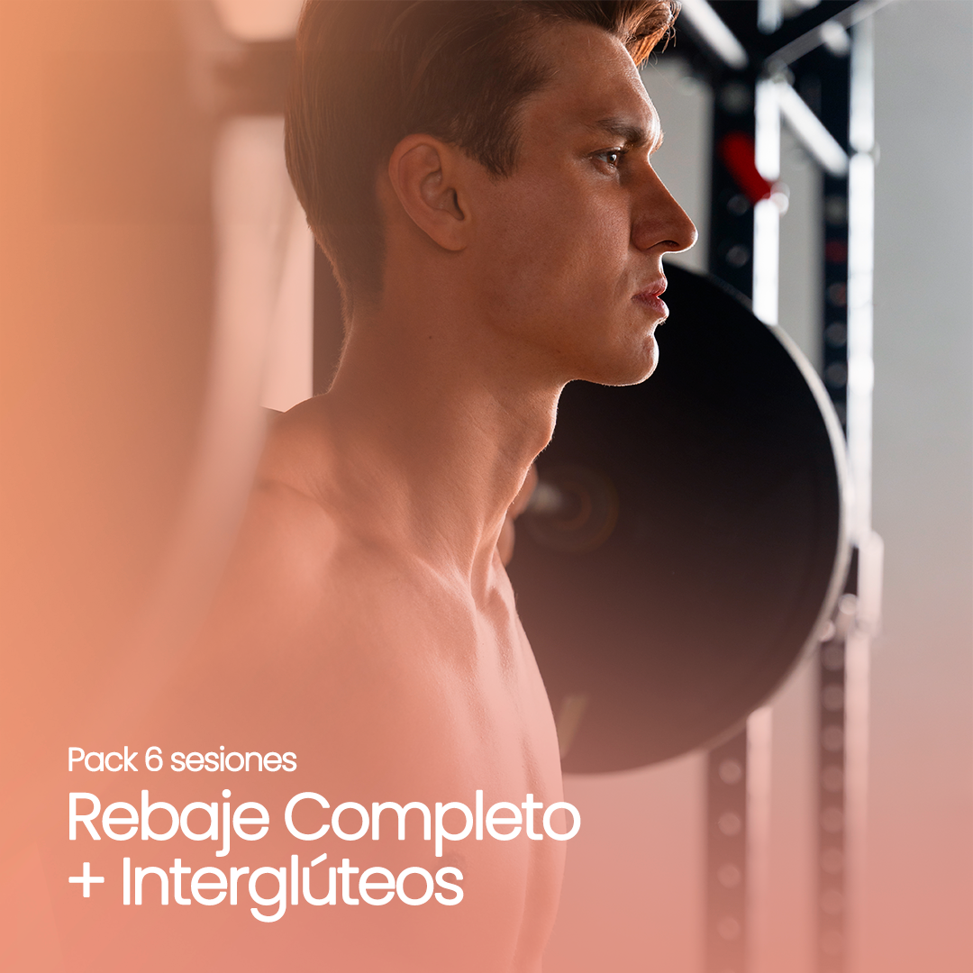 Pack 6 Sesiones Depilación Láser Rebaje Completo + Interglúteos (6 Sesiones)