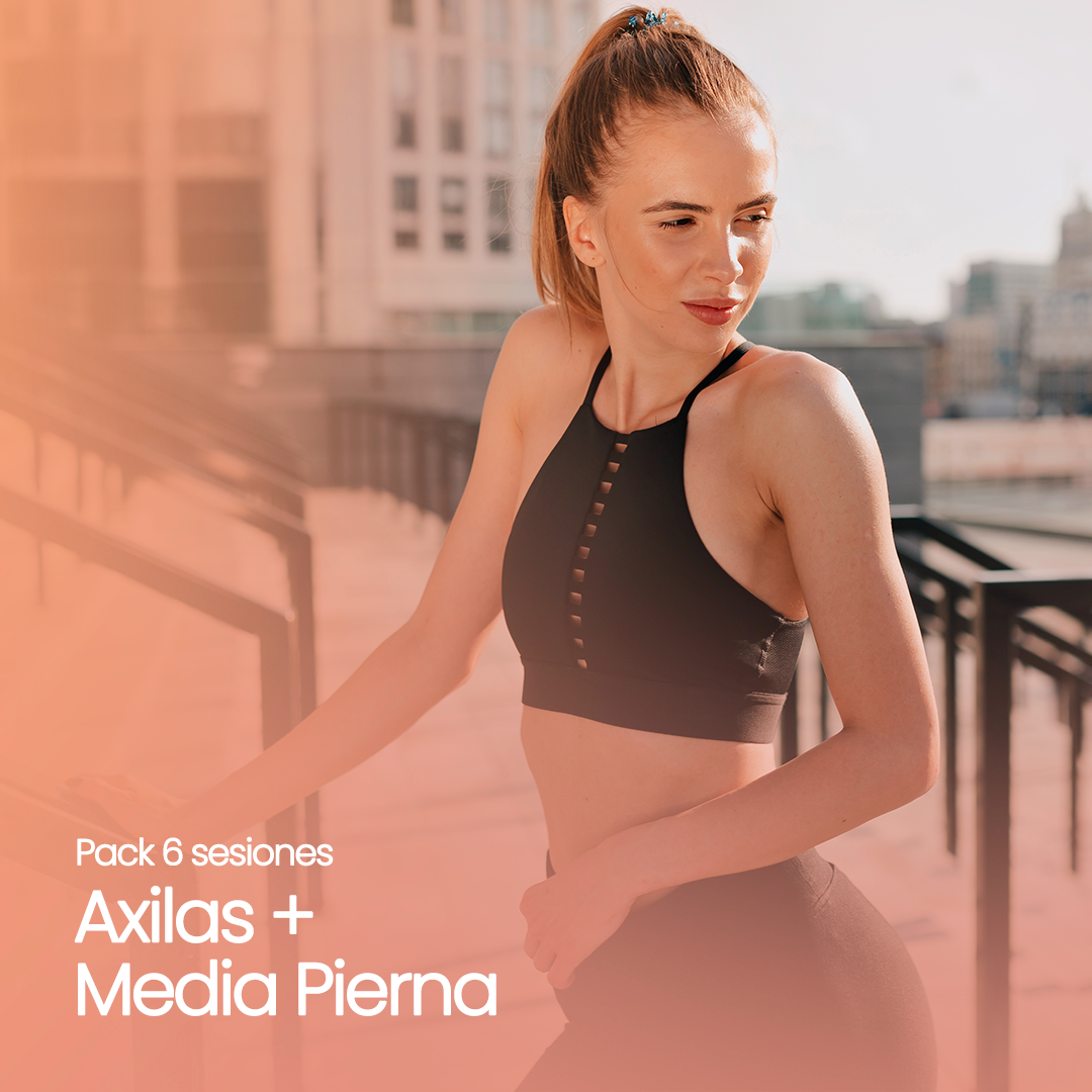Pack 6 Sesiones Depilación Láser Axilas + Media Pierna | Soprano Titanium