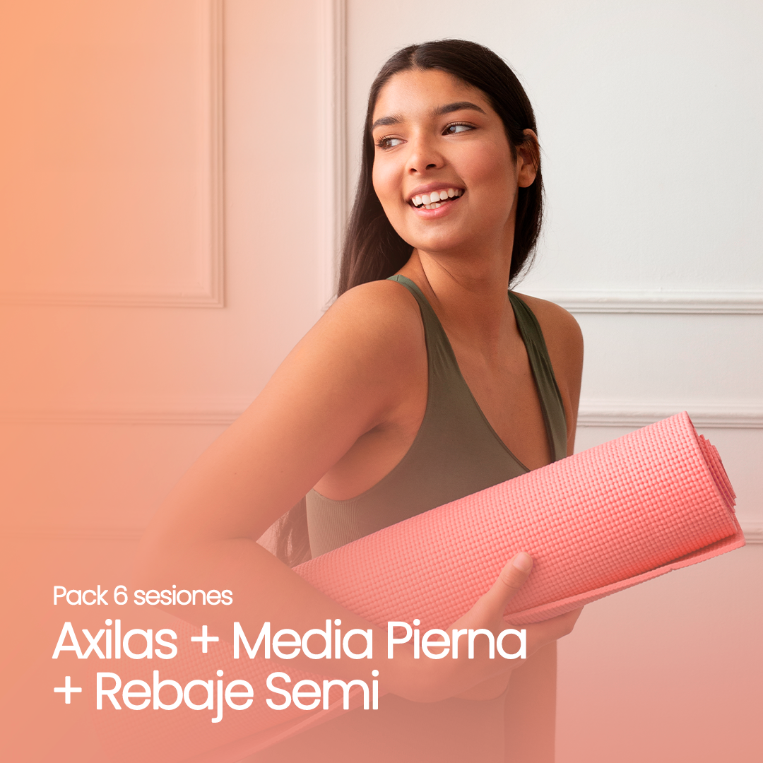 Pack 6 Sesiones Depilación Láser Axilas + Media Pierna + Rebaje Semi | Soprano Titanium